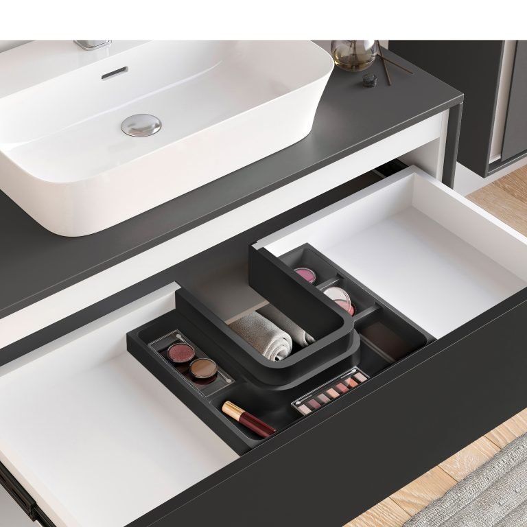 Rectangular drawer organizer with siphon saver Tidy thumbnail 3