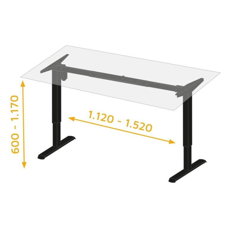 Lift Table motorised height-adjustable table, Steel, White painted thumbnail 5