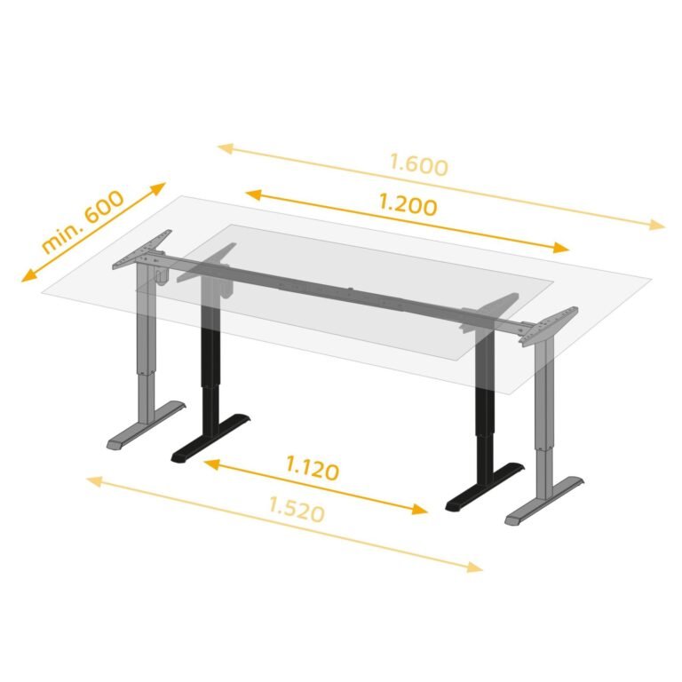 Lift Table motorised height-adjustable table, Steel, White painted thumbnail 6